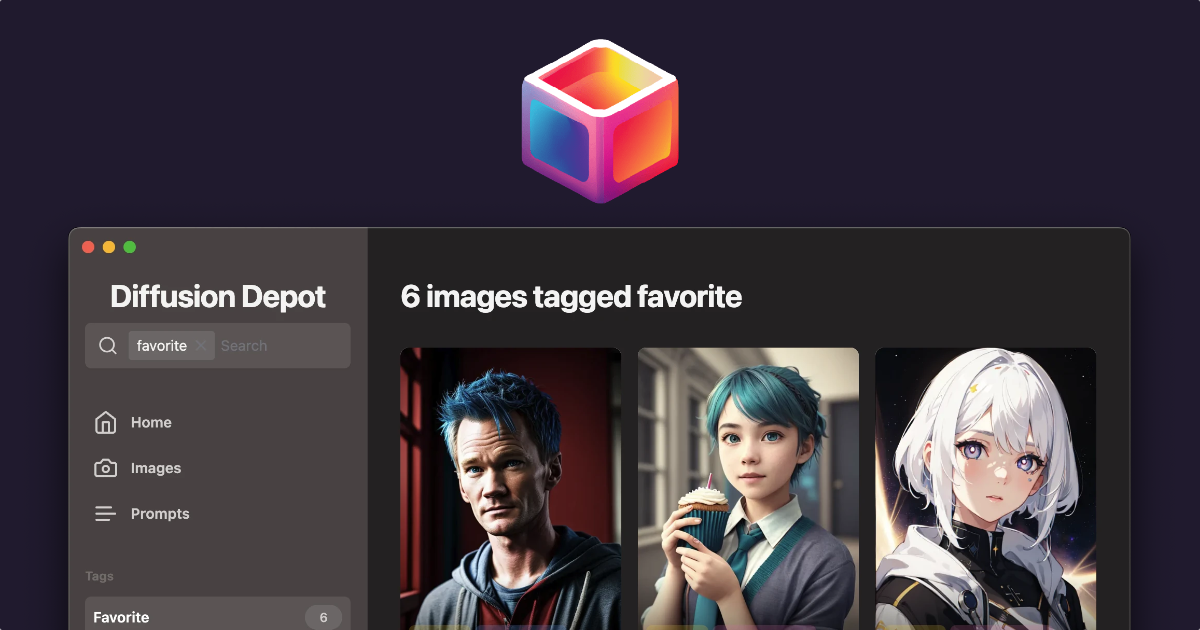 Diffusion depot smart image manager for stable diffusion midjourney